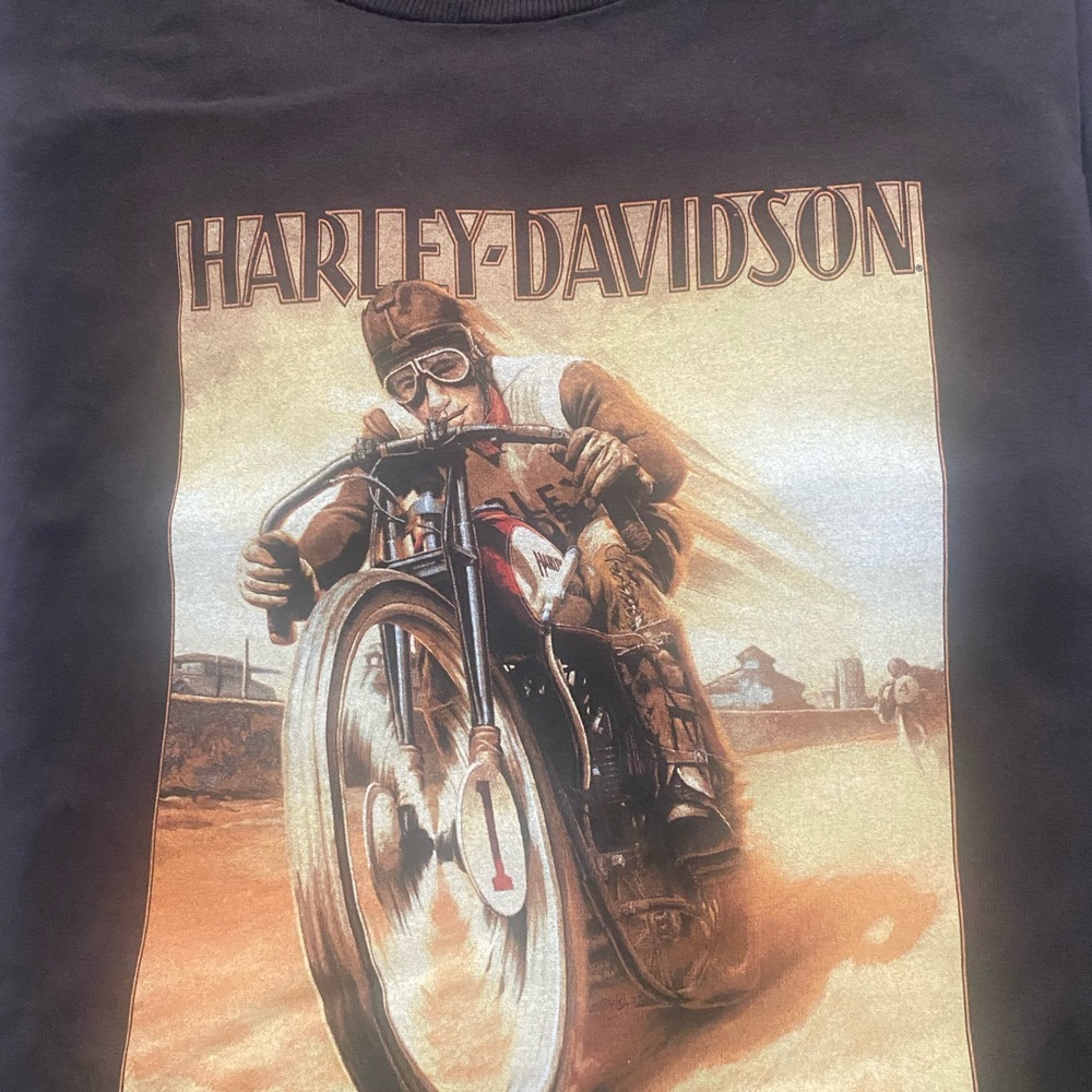 Harley-Davidson Vintage Motorcycle Tee - Black and Tan